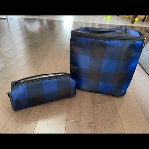 Lug- Jib Pouch and Dolly Cosmetic Case in Buffalo Check Blue